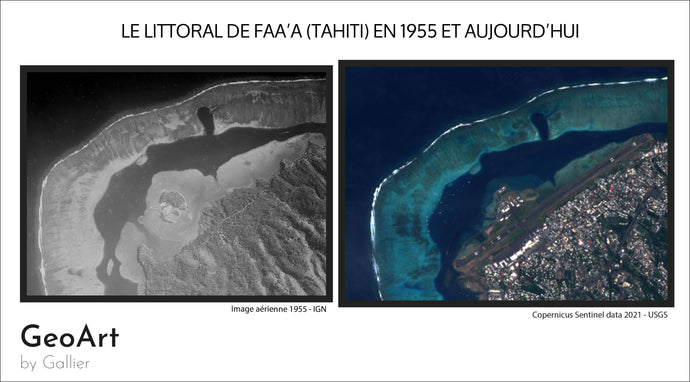 THE COAST OF FAA\'A (TAHITI) IN 1955 AND TODAY